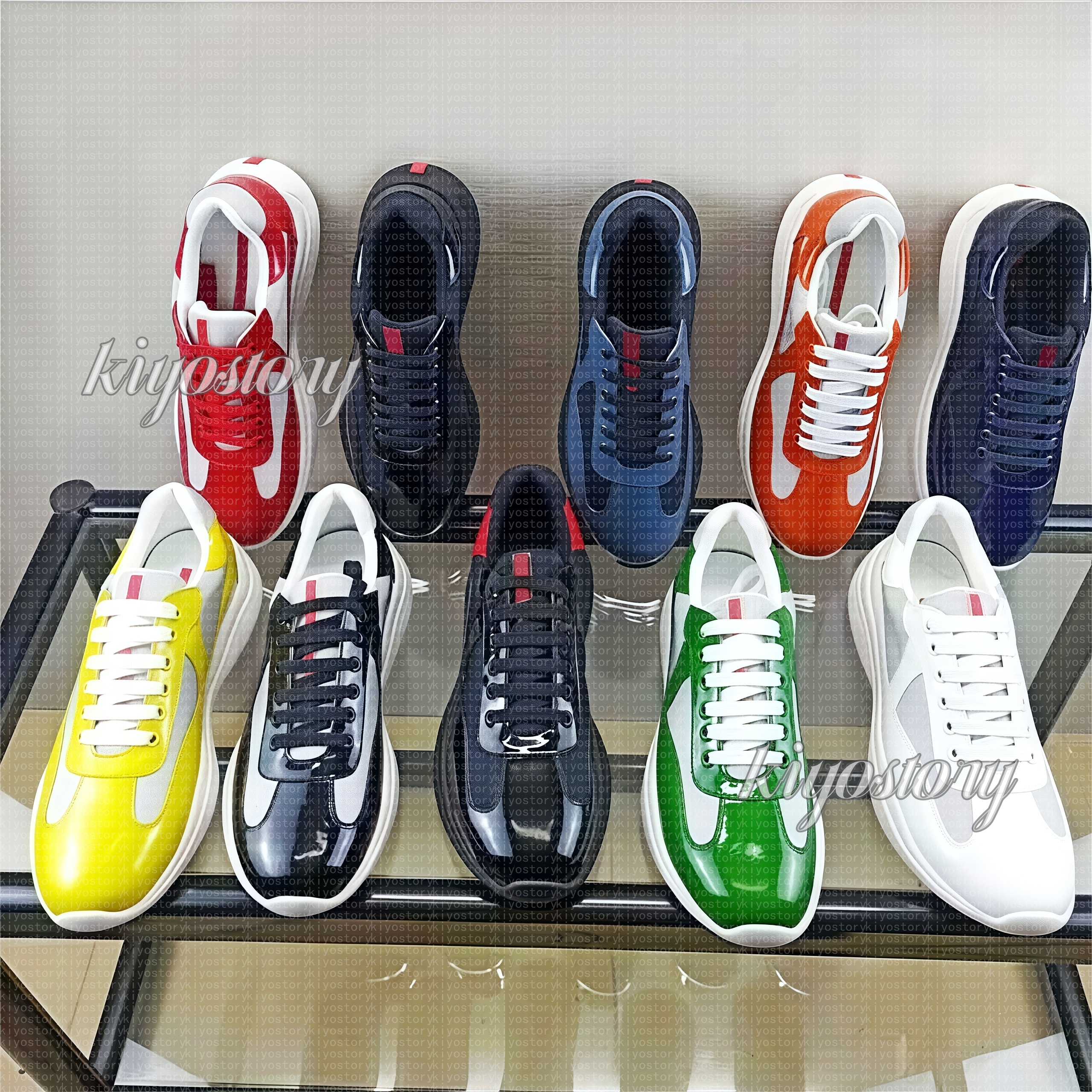 Designer men sneakers flat sneakers outdoor sports shoes Running shoes women trainers Patent leather mesh nylon black casual shoes platform sneaker size 35-45
