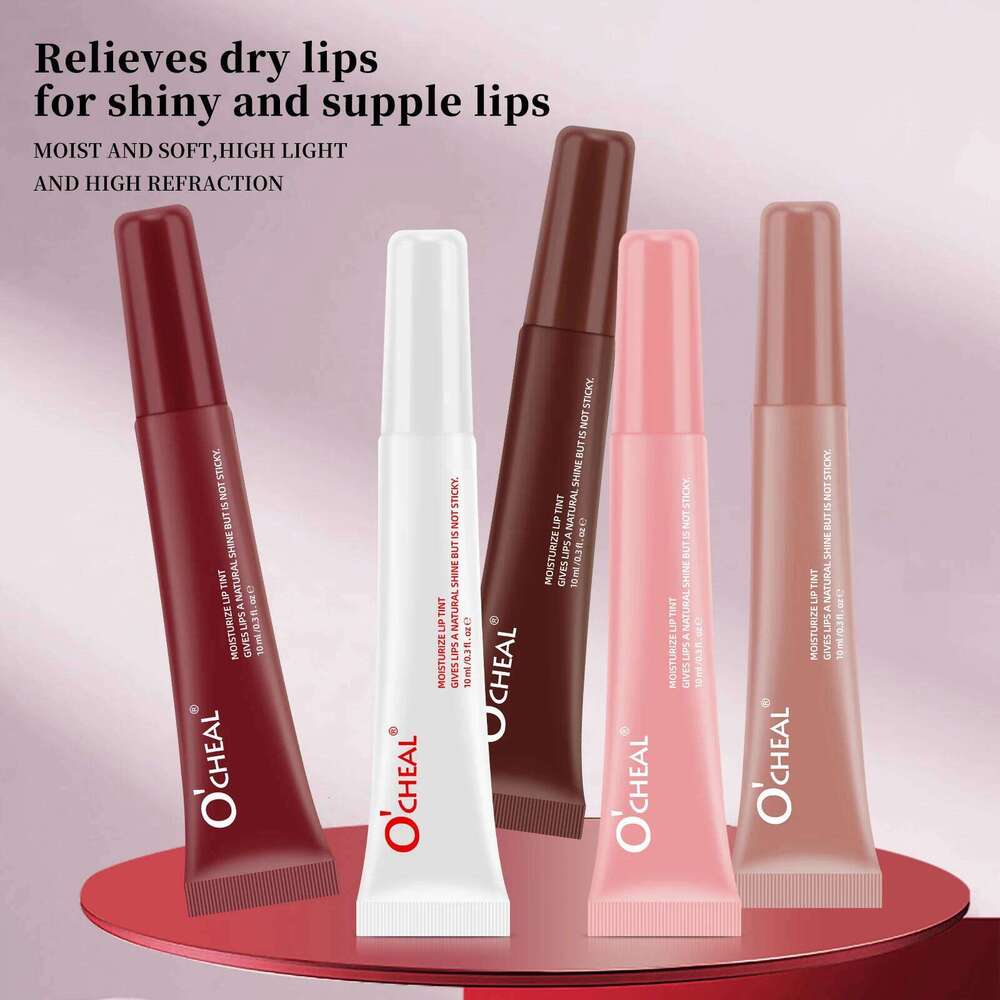OCheal 5 colors Moisturizing Mask Glaze Glass Colored Gel Balm Lipstick Lip Color Mouth Beauty X250721