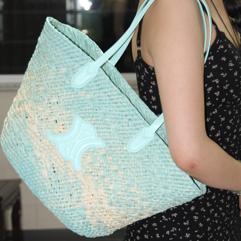 New model vacation woven bag - Large capacity, lightweight, women's tote bag suitable for commuting, high appearance quality, casual single-shoul