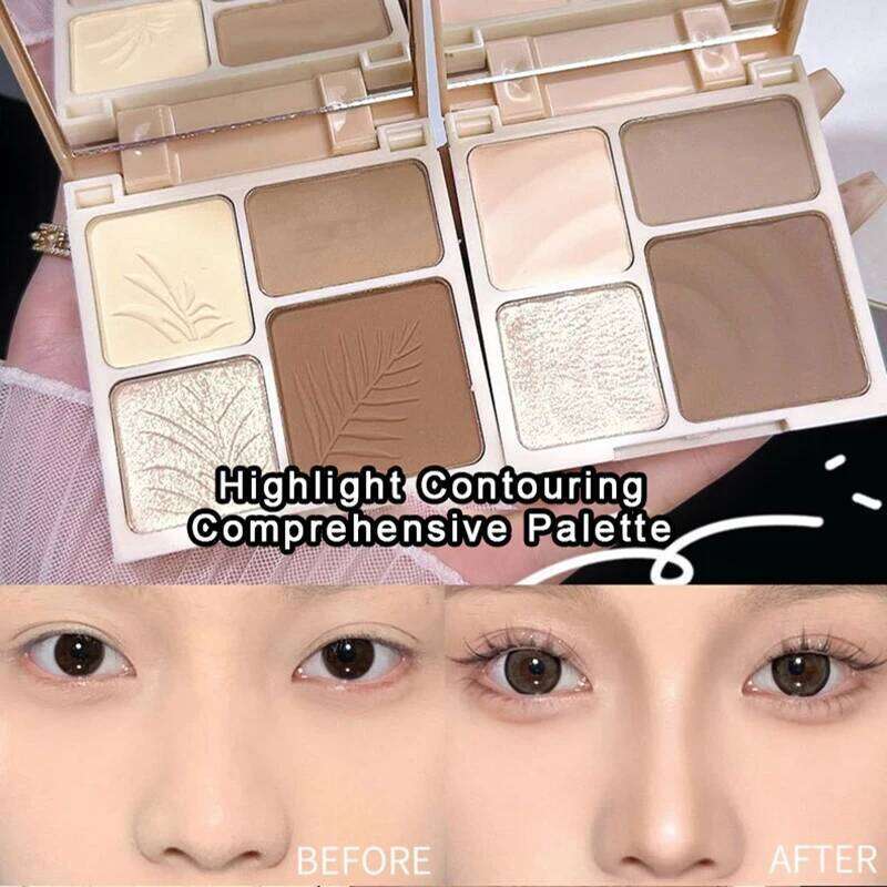 ltifunctional Highlighter Contour Palette Matte Bronzer Shading Powder Natural Stereoscopic Nose Shadow women Makeup Cosmetics X25072