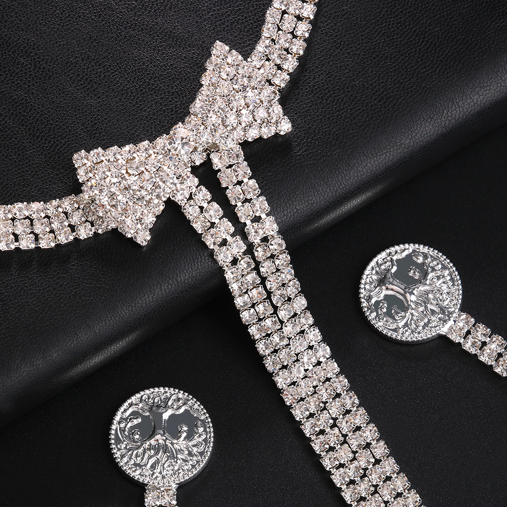New Arrival Bowknot Iced out Moissanite Waist Chain Stylish Coin Extender Chain for Women Waist Chain