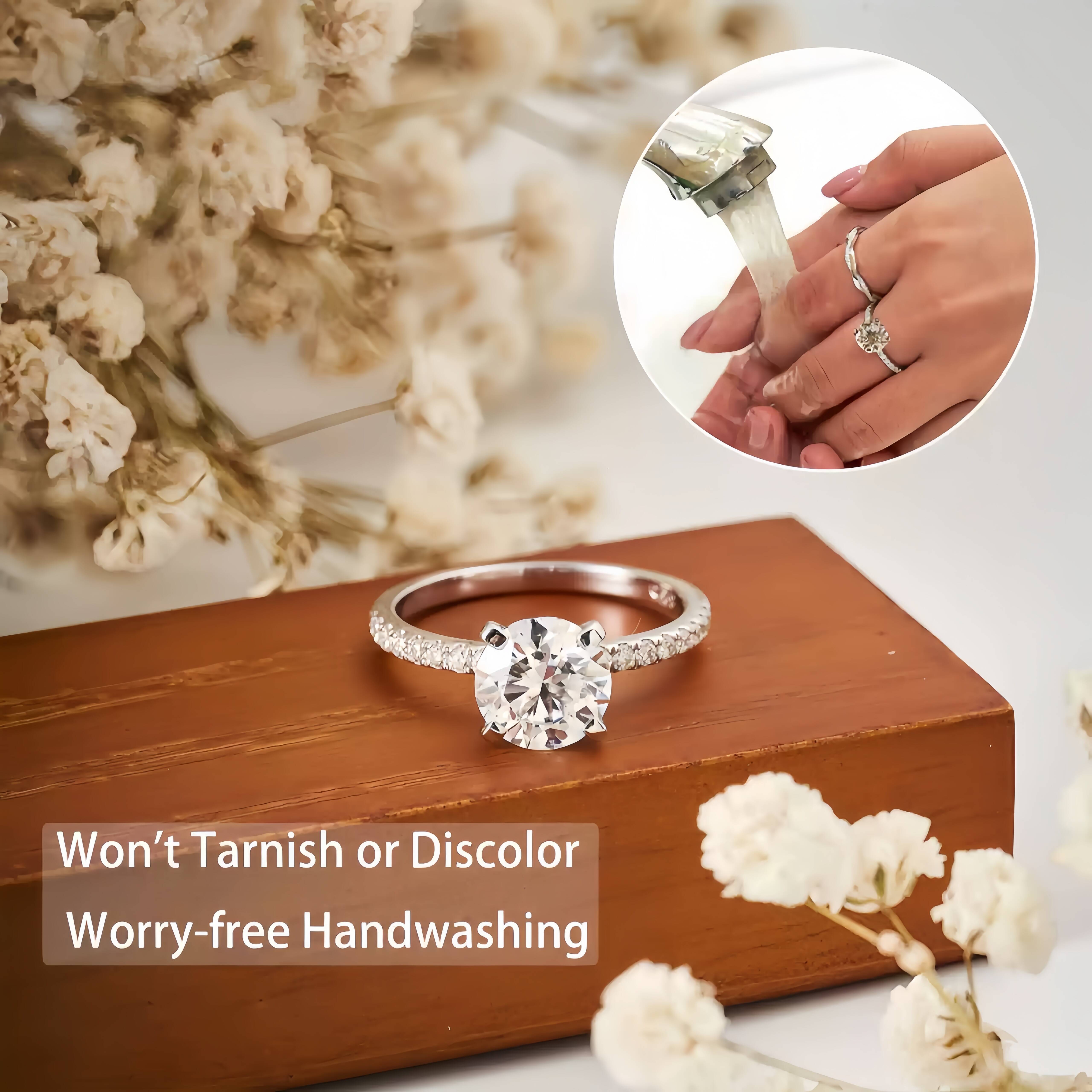 Certified 925 Sterling Silver Moissanite Rings for Engagement and Wedding-Stylish Jewelry