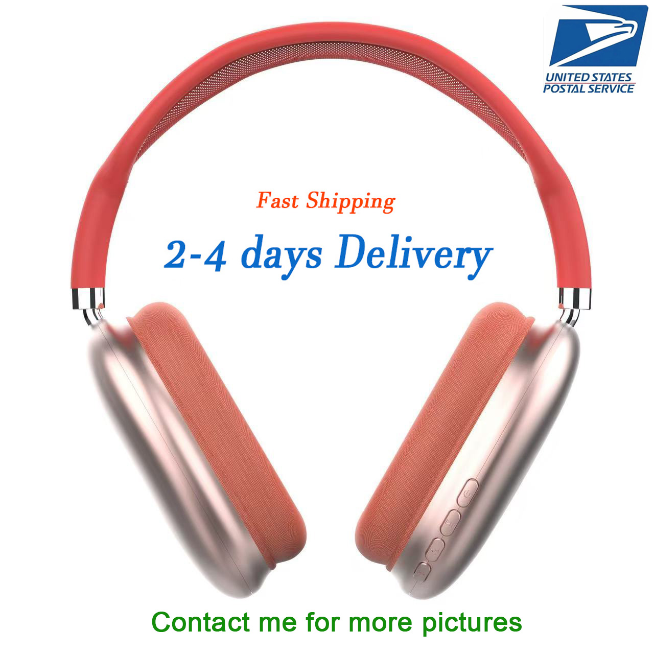 Tws Ai Pods Max 2 Pod Gen 4th Metal ANC Wireless Bluetooth Earphones Pods Pro 2 Earbuds Earphone Handfree Headset Pro Max USB-C charging port For Xiaomi iPhone Headphone