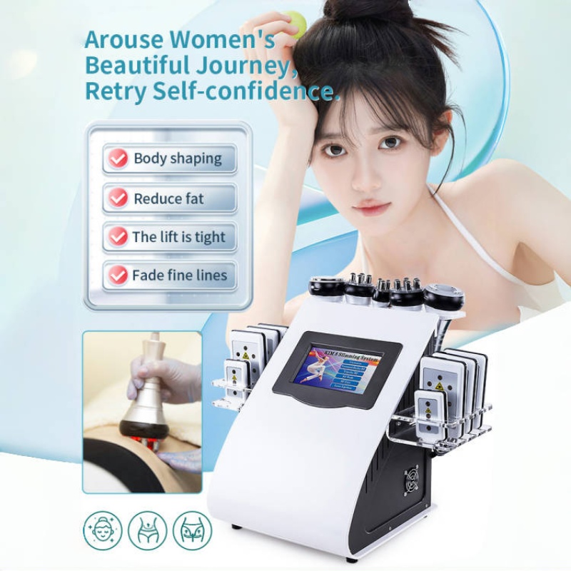 2025 new Slimming 40KHZ Six In One Ultrasonic Cavitation Negative Pressure Massage Weight Loss Skin Tightening Shape Anti-wrinkle