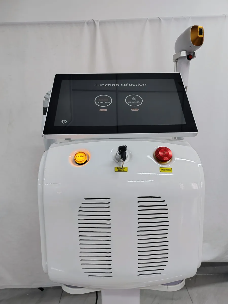 Diode Laser and Picosecond Laser 2 in 1 808NM Diode Laser Hair Removal Tattoo Removal Machine Ice Painless Skin Rejuvenation CE