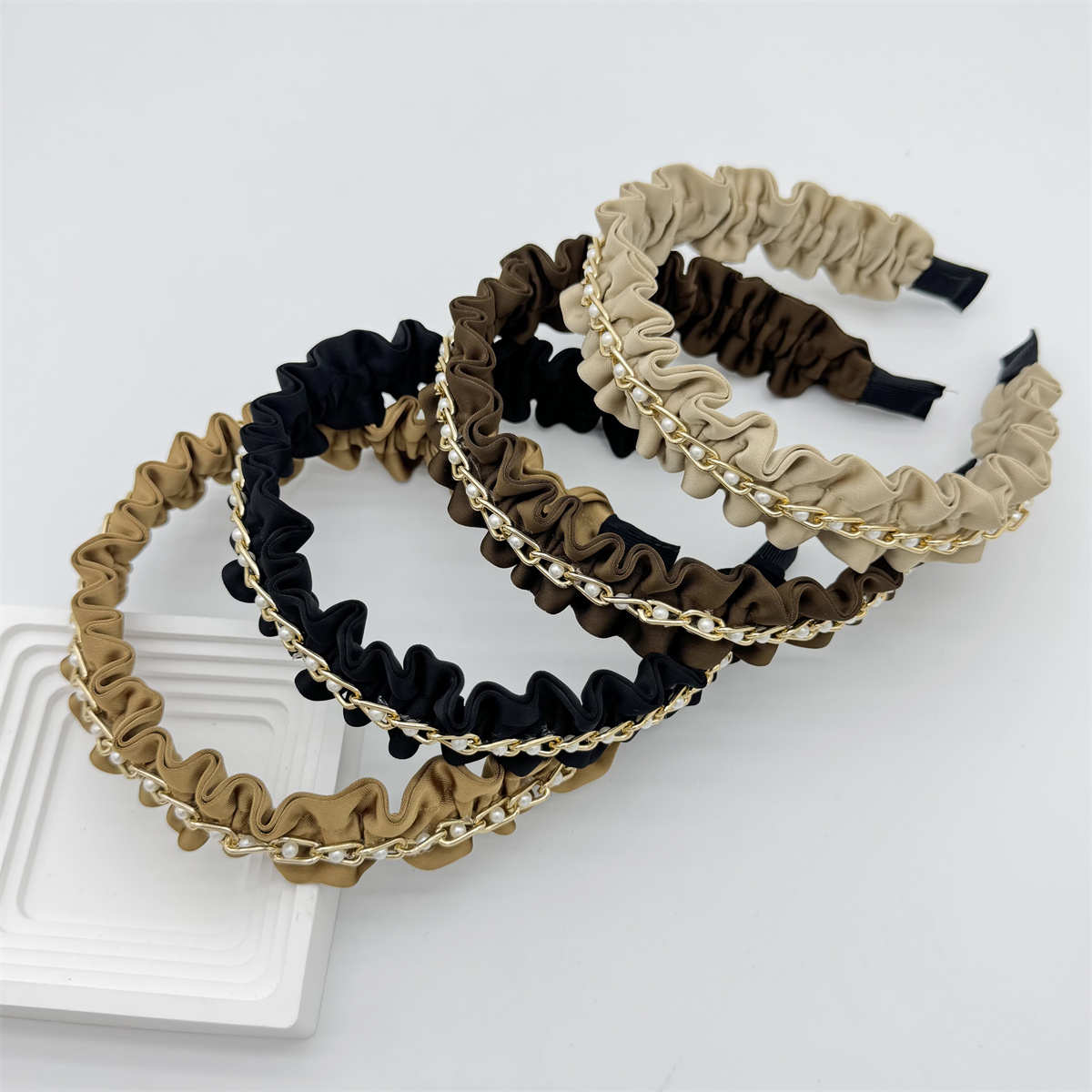 Fashion out of the new hairpin hair band female fashion temperament retro pearl chain versatile light luxury wash face headband