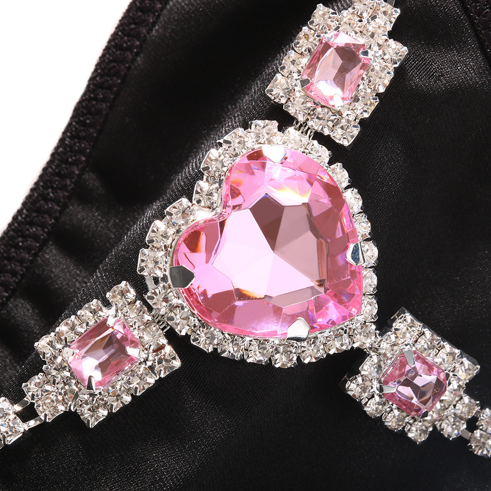 New Arrival Bling Bling Moissanite Heart Pant Chain Versatile Sexy Bikini Body Chain for Women