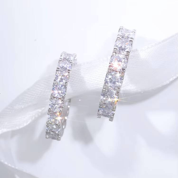 Hip Hop Ring 925 Sterling Silver Round D Color Moissanite Iced Out Ring for Cool Boy