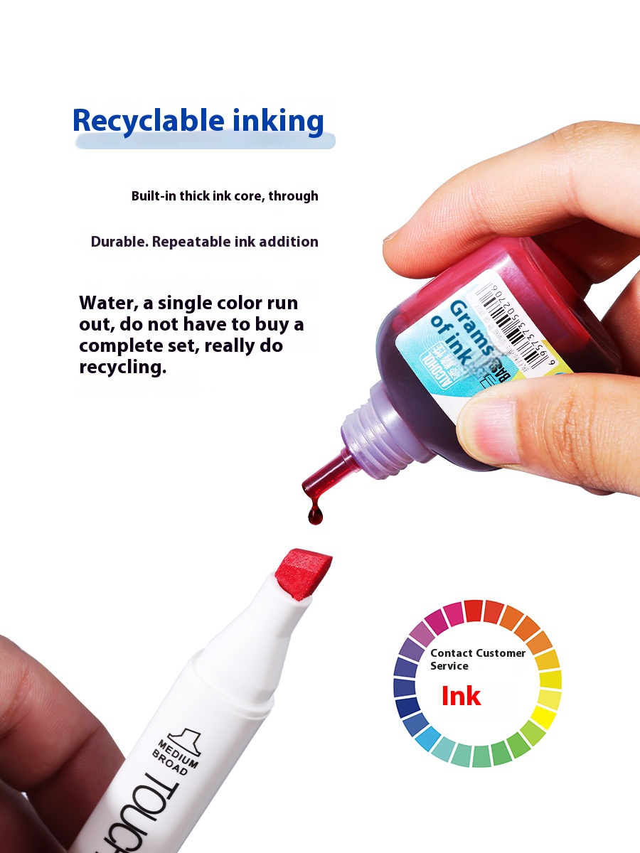 Shupumak Pen - Specialized for Students' Art - Children's Water-Soluble Oil-Based Anime Double-Head Drawing Pen