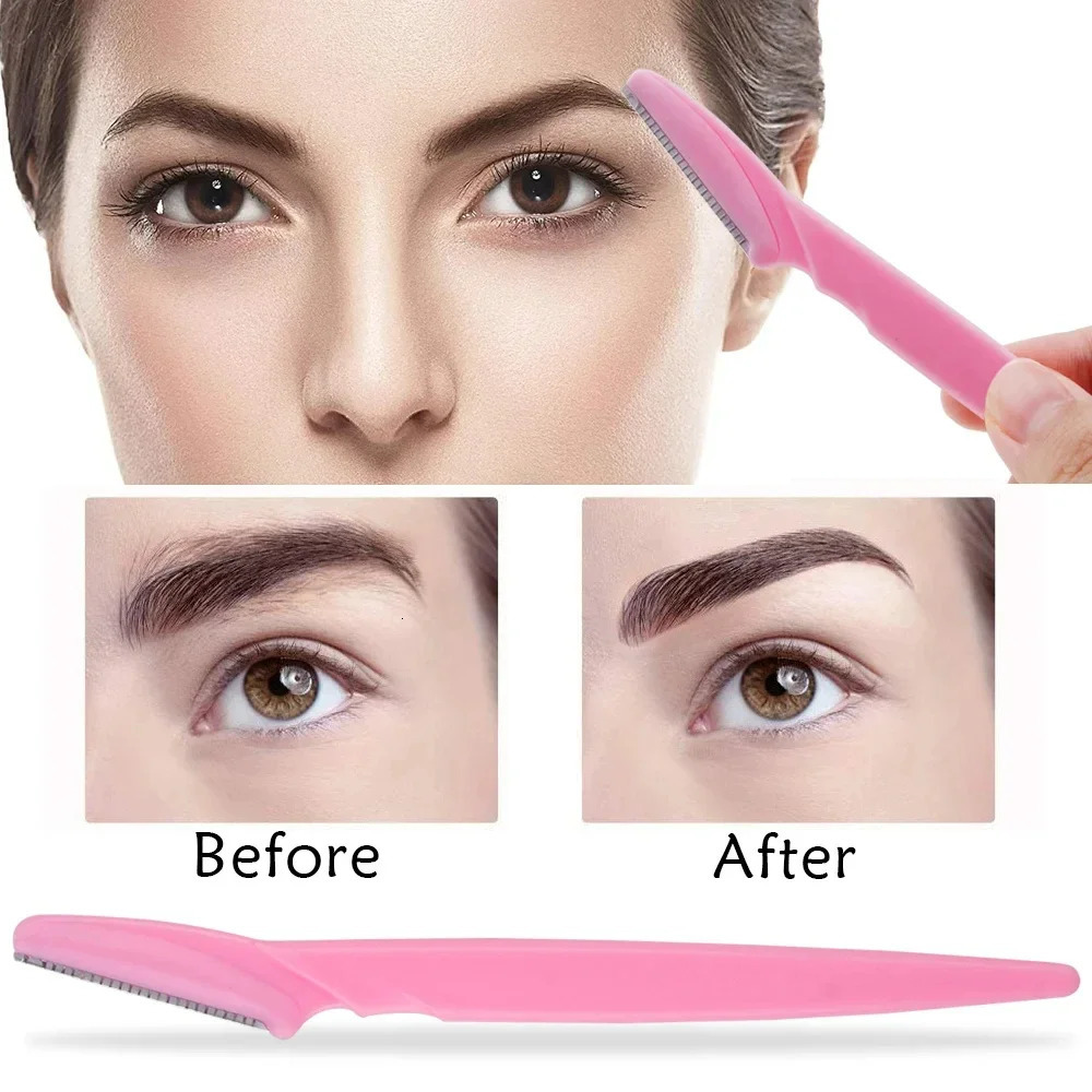 10Pcs Eyebrow Trimmer Blade Women Face Shaver Portable Eye Brow Epilation Hair Removal Cutters Safety Knife Makeup Scraper 250716