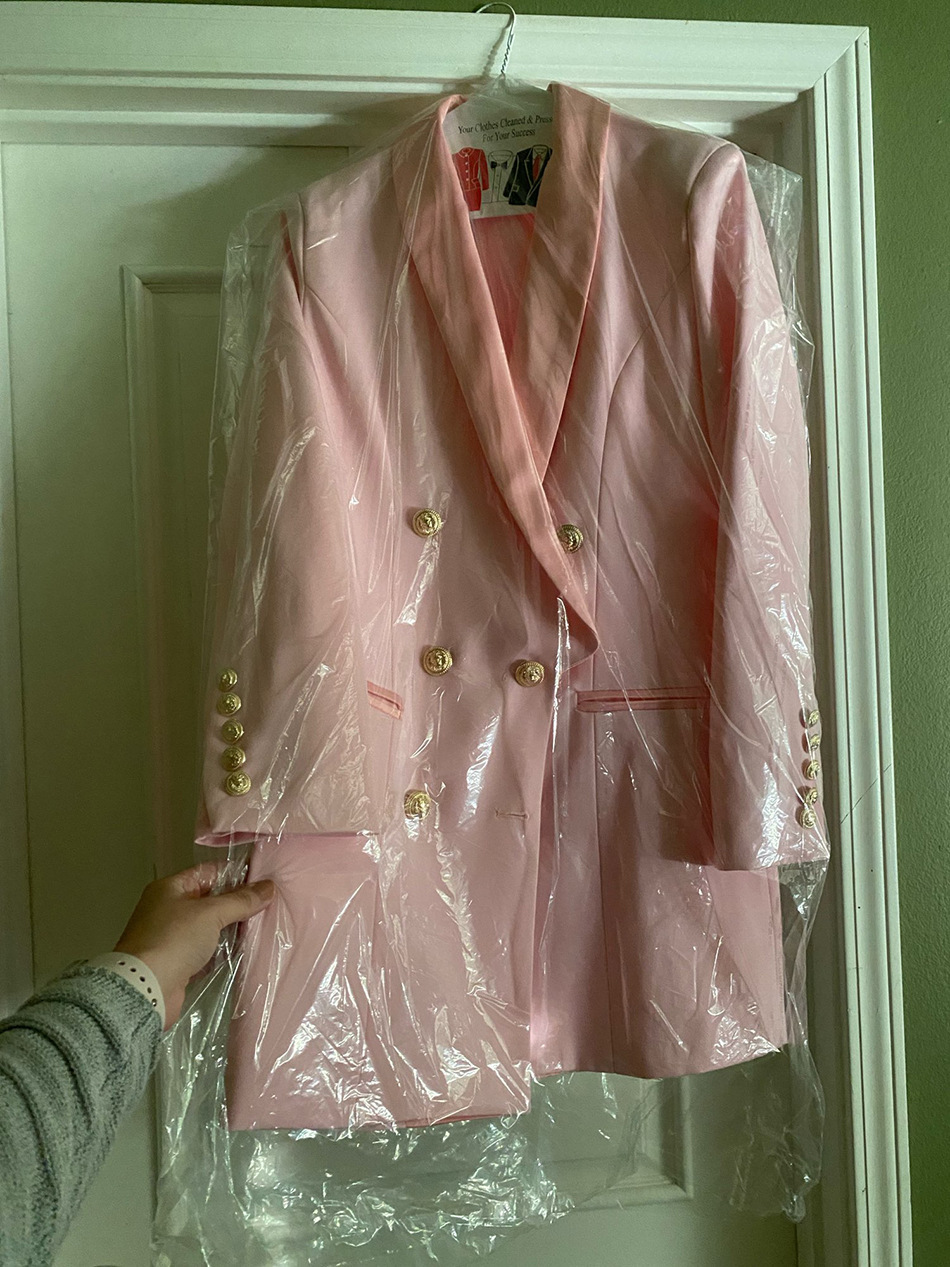 Casual Dresses European and American Spring New Coat Skirt Lion Button Satin Suit Collar Dress CNLONGBIDA