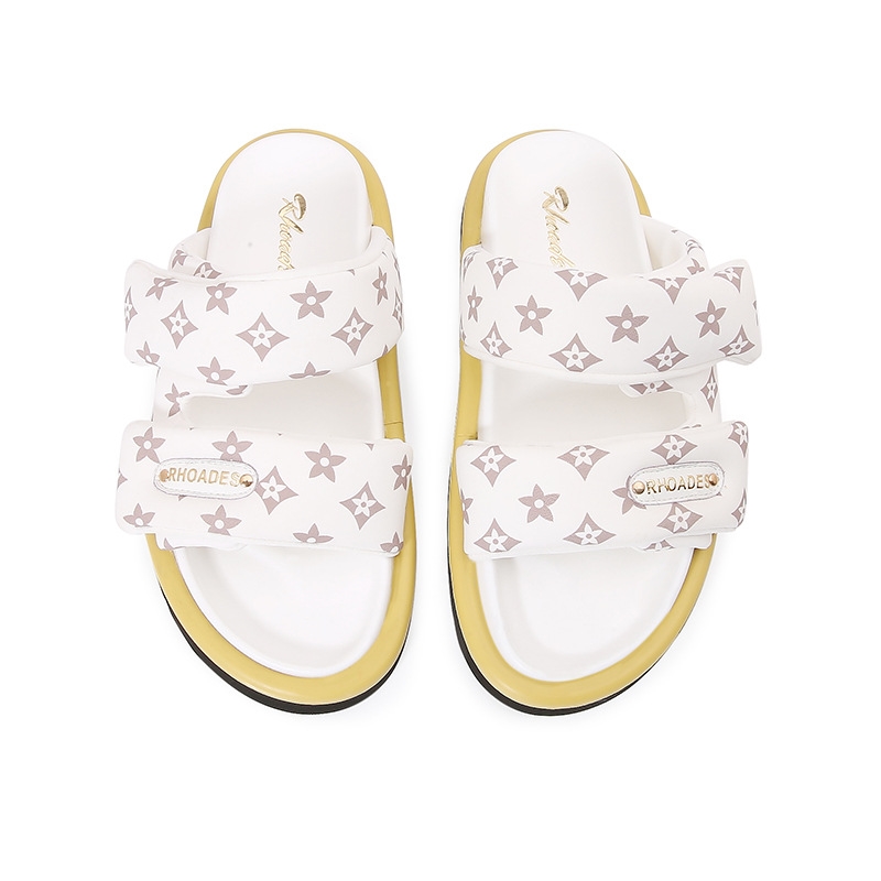 Slippers 2025 Summer L Brand Monogram Beach Shoes Velcro Thick - soled Sandals Versatile Women's Shoes