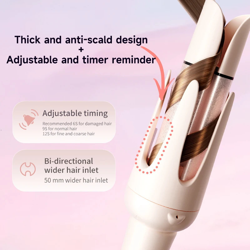 Automatic Hair Curler 32mm Professional Curling Iron Auto Rotating Ceramic Hair Roller Stick 40mm Curling Wand Hair Waver 250717