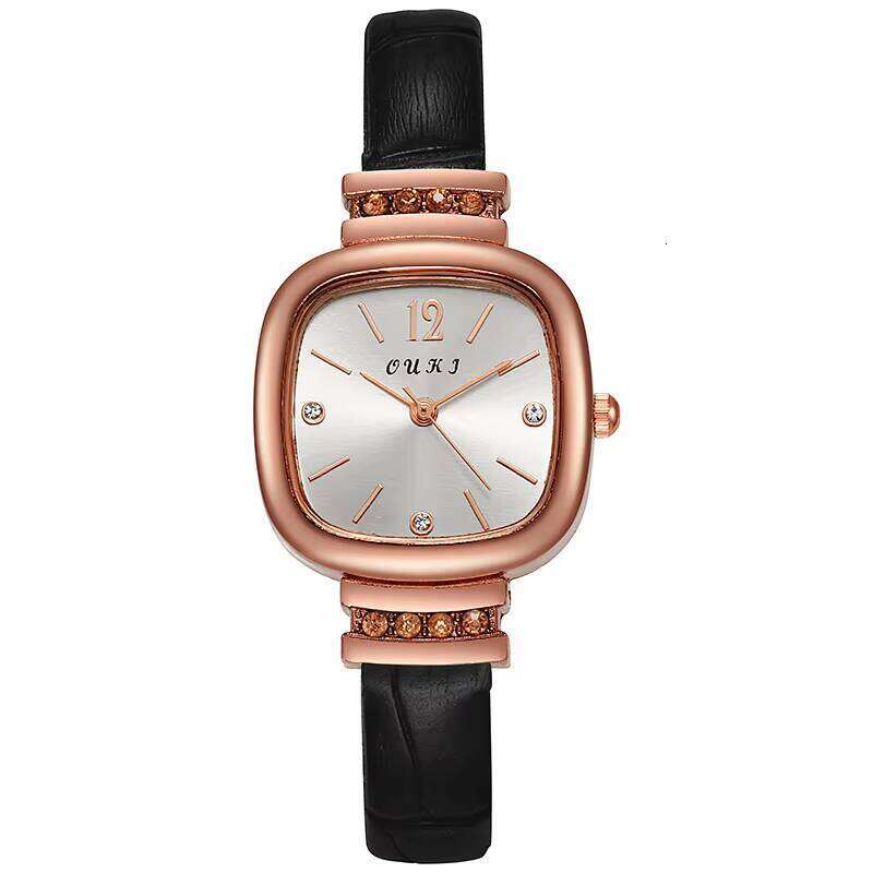 Square Candy Watch - 40mm Retro Quartz Watch for Women | Analog-Digital Display with PU Leather Strap (4 Colors)