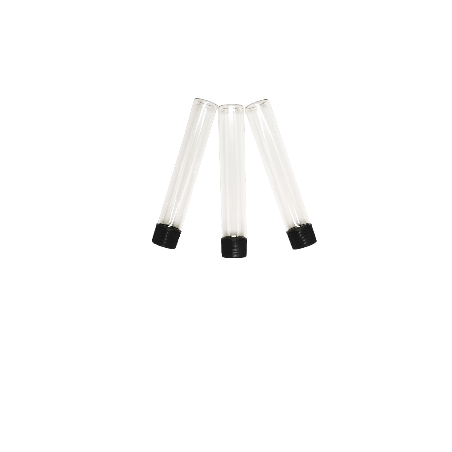 US Glass OEM Packaging Clear Glass Tubes Label Compatible Transparent Storage Bottles in Bulk Order