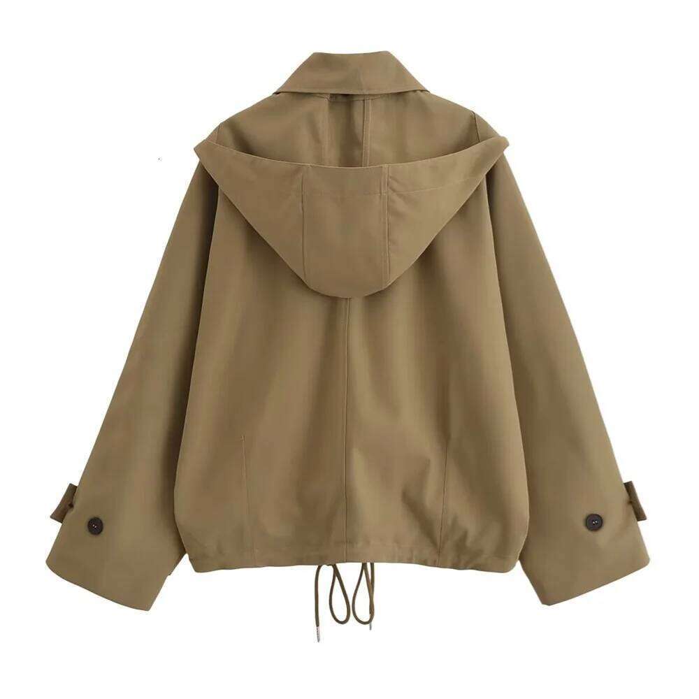 hoodie autumn new women's clothing temperament commuting loose and simple hooded long sleeved short jacket jacket