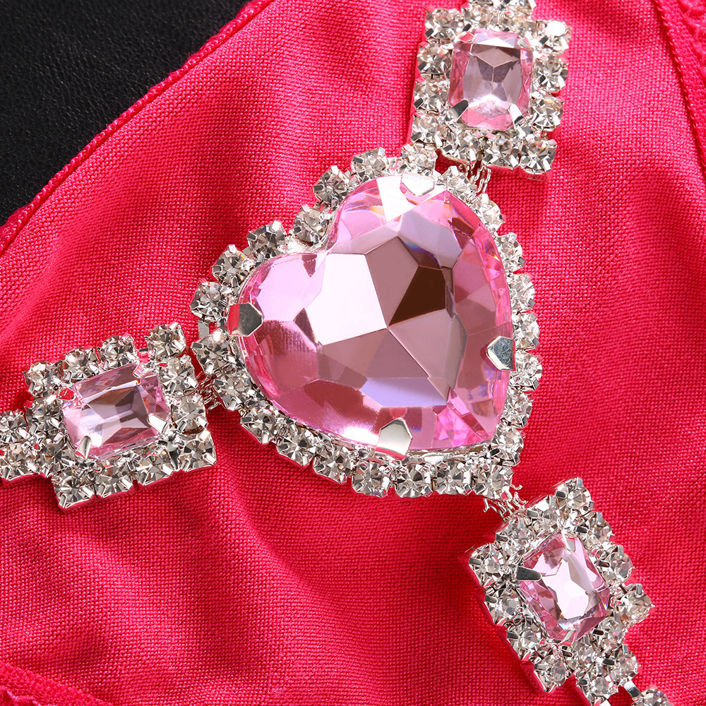 New Arrival Bling Bling Moissanite Heart Pant Chain Versatile Sexy Bikini Body Chain for Women