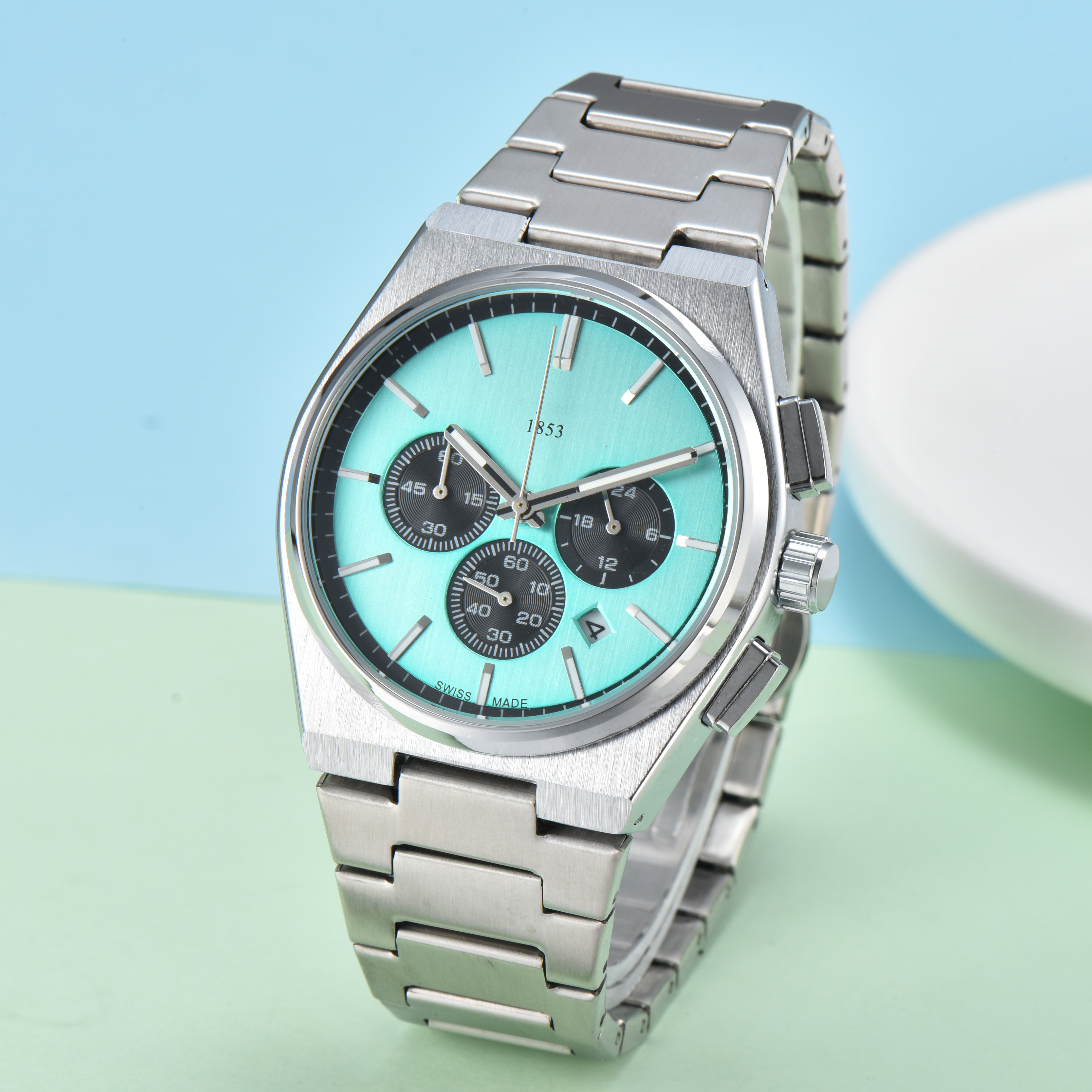 Mens WOMEN TISSOTSity 1853 PRX WristWatches needles dial work Quartz movement Watches High quality Luxury Brand clock Steel Belt fashion men watch