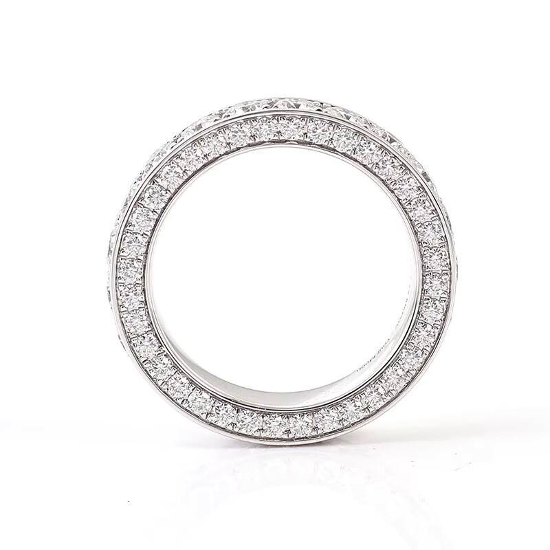 Wholesale 925 Sterling Silver Luxury Moissanite Ring for Men VVS Grade Mens Ring