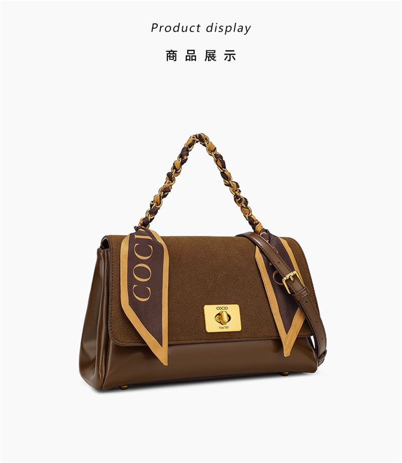 COCIO designer Classic matte leather retro versatile fashion handbag shoulder crossbody luxurious and comfortable square bag dh4420146 Z1