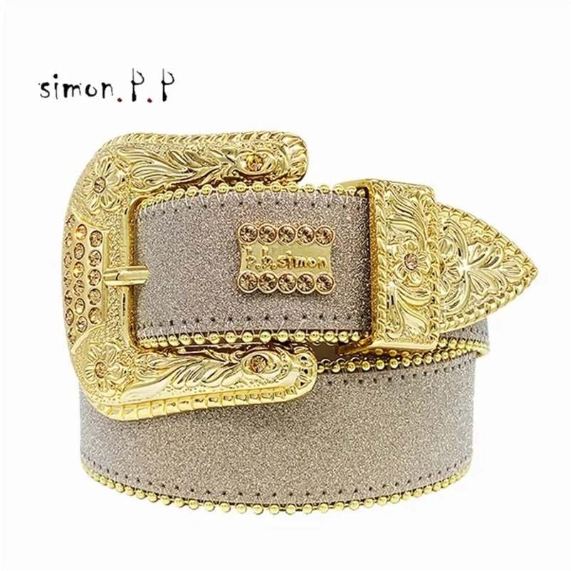 Classics Fashion Belts for Women Mens Bb Simon Rhinestone Belt with Bling Rhinestones As Gift 250717