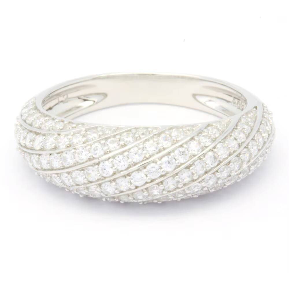 Hot Selling Design Women Elegant Custom Fashion Jewelry Top Quality Silver 14K 18K Moissanite Diamond Ring