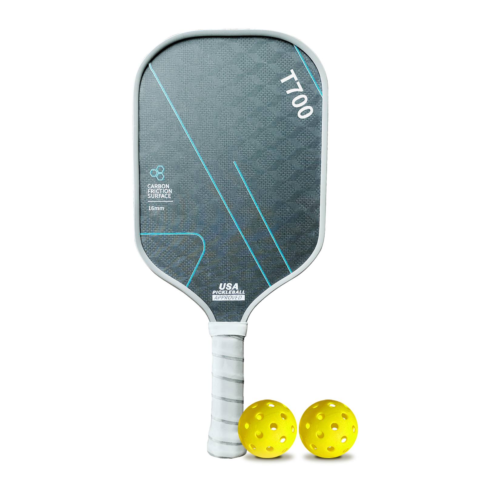 16MM Pickleball Paddles, Carbon Fiber Pickle Ball Paddle, Lightweight Rackets for Adults and Teenagers