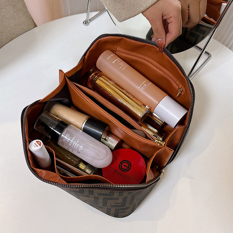 2025 Designer Cosmetic Bag Luxury Monogram Makeup Organizer Bag - Vintage Cosmetic Case with Handles & Water-resistant Lining Free Shipping