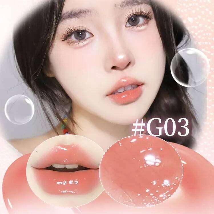 GOGOTALES big ice bucket mirror lip glaze e desire moisturizing whitening water light lipstick makeup lipgloss X250721 X250721 X25072