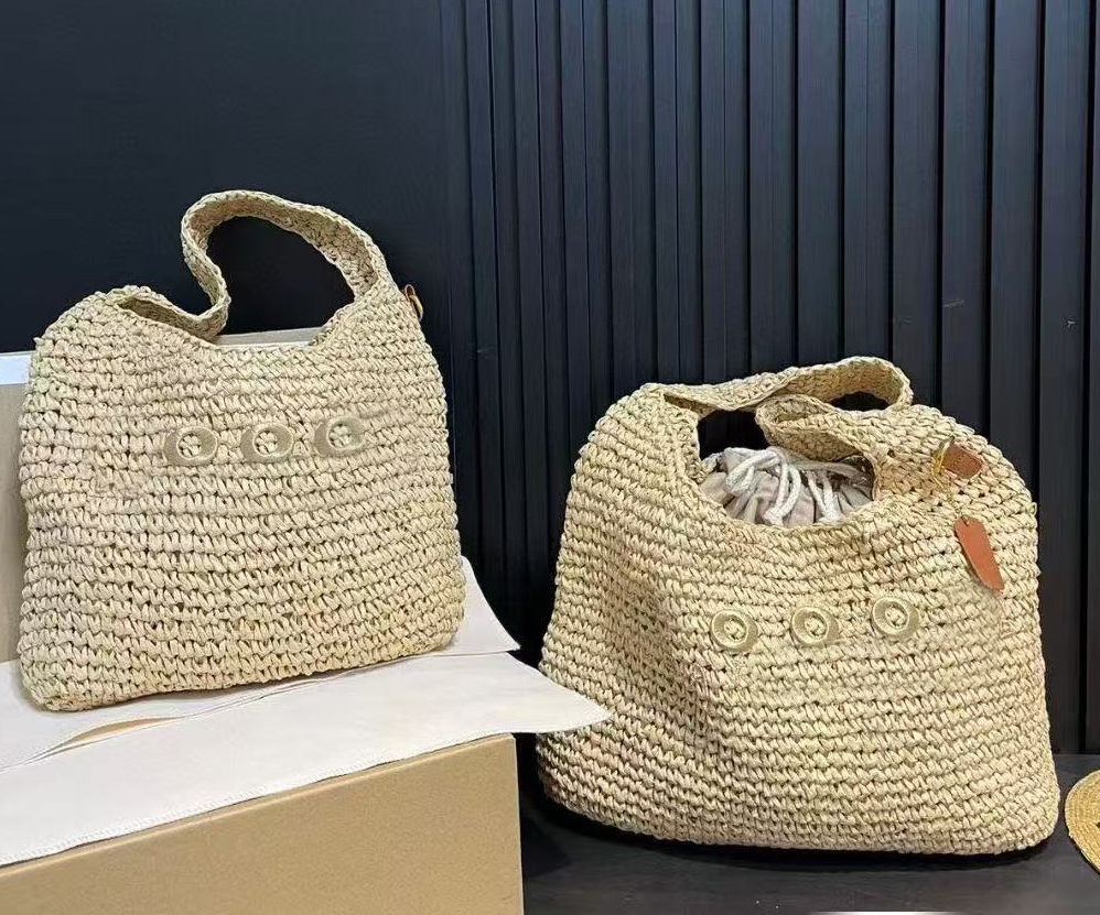 Shopping handbag, straw weaving designer bag, HOBO luxury designer bag, single shoulder bag
