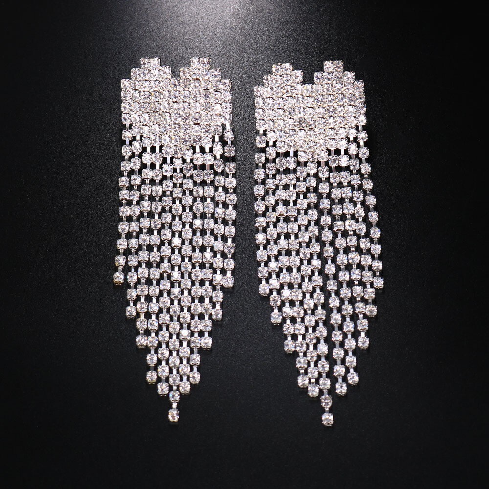Fully Diamond Studded Iced out VVS Moissanite Bling Bling Heart Tassel Nipple Stickers Sexy Reusable Chest Stickers