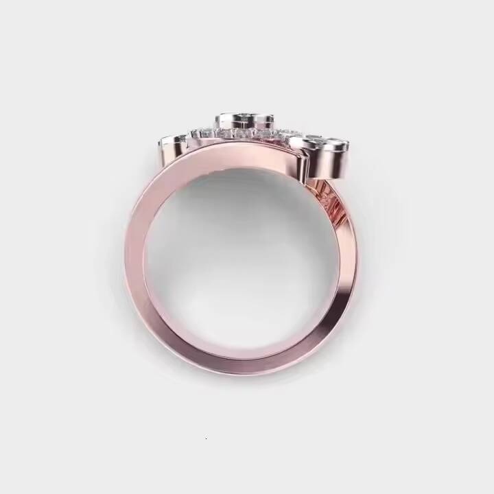 Moissanite Diamond Ring 14K/18K Gold Plated Engagement Wedding or Anniversary Jewelry for Women Made in Sterling Silver