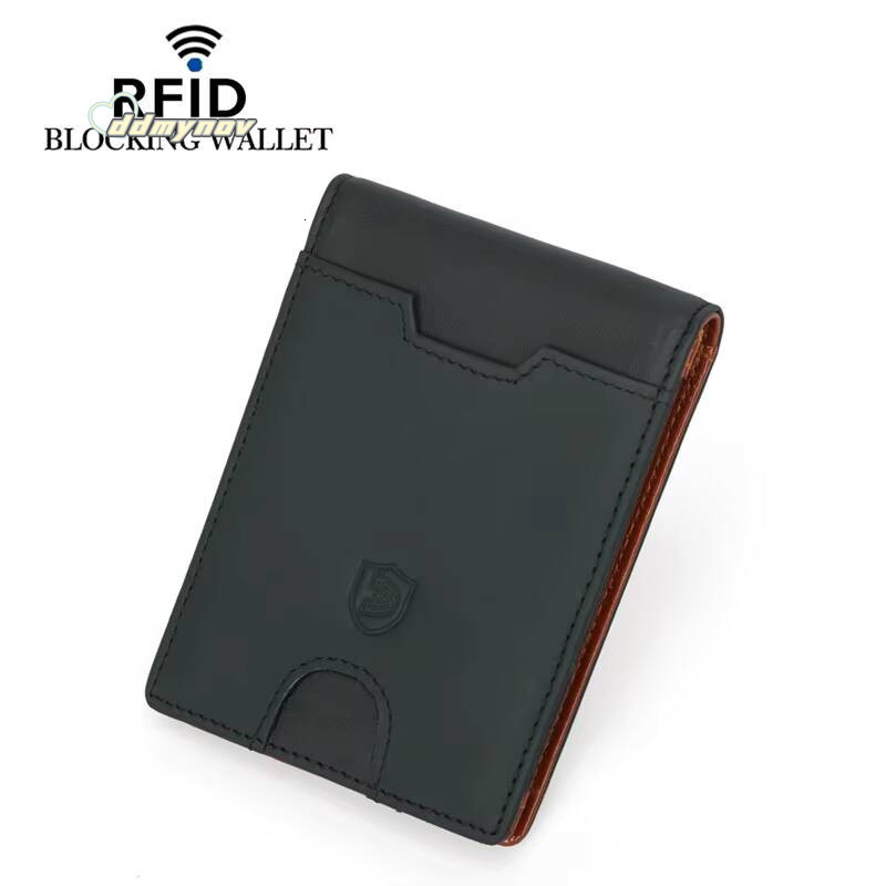 Genuine Leather Mens Wallet With Coin Pocket Credit Card Holder Purse For Man Portable Bifold Clamp Male Money Bag Metal Clip ddmynov