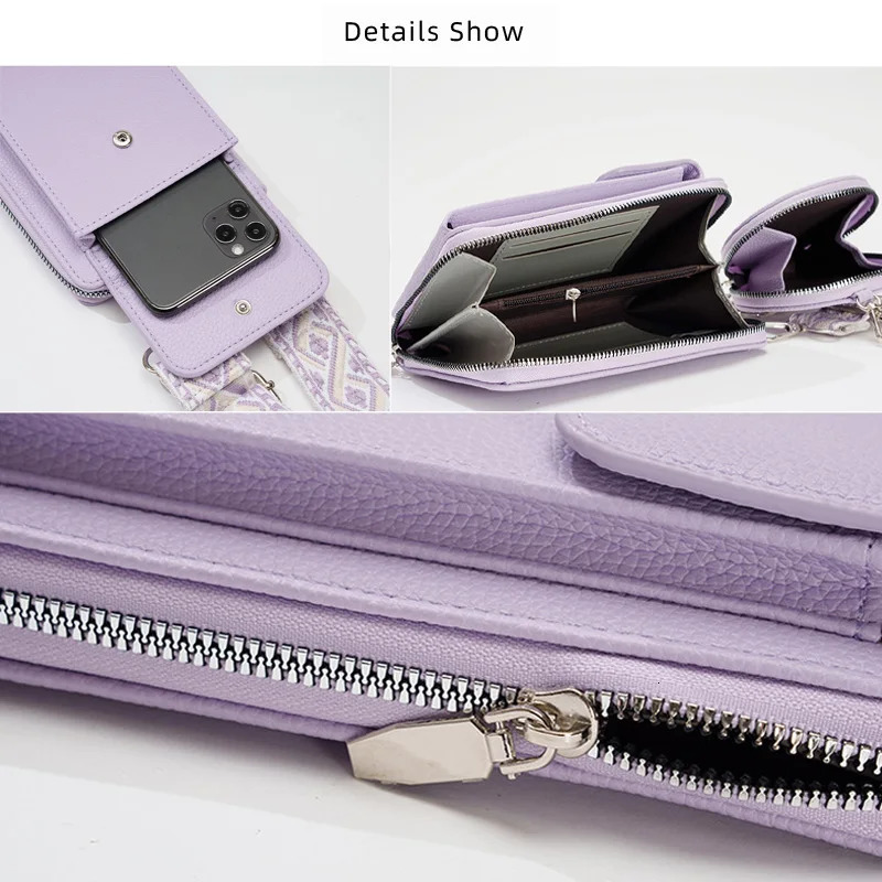 Buylor Phone Bag PU Leather Cell Phone Bag Fashion Crossbody Bag er Ladies Shoulder Bag With Small Wallets 250717