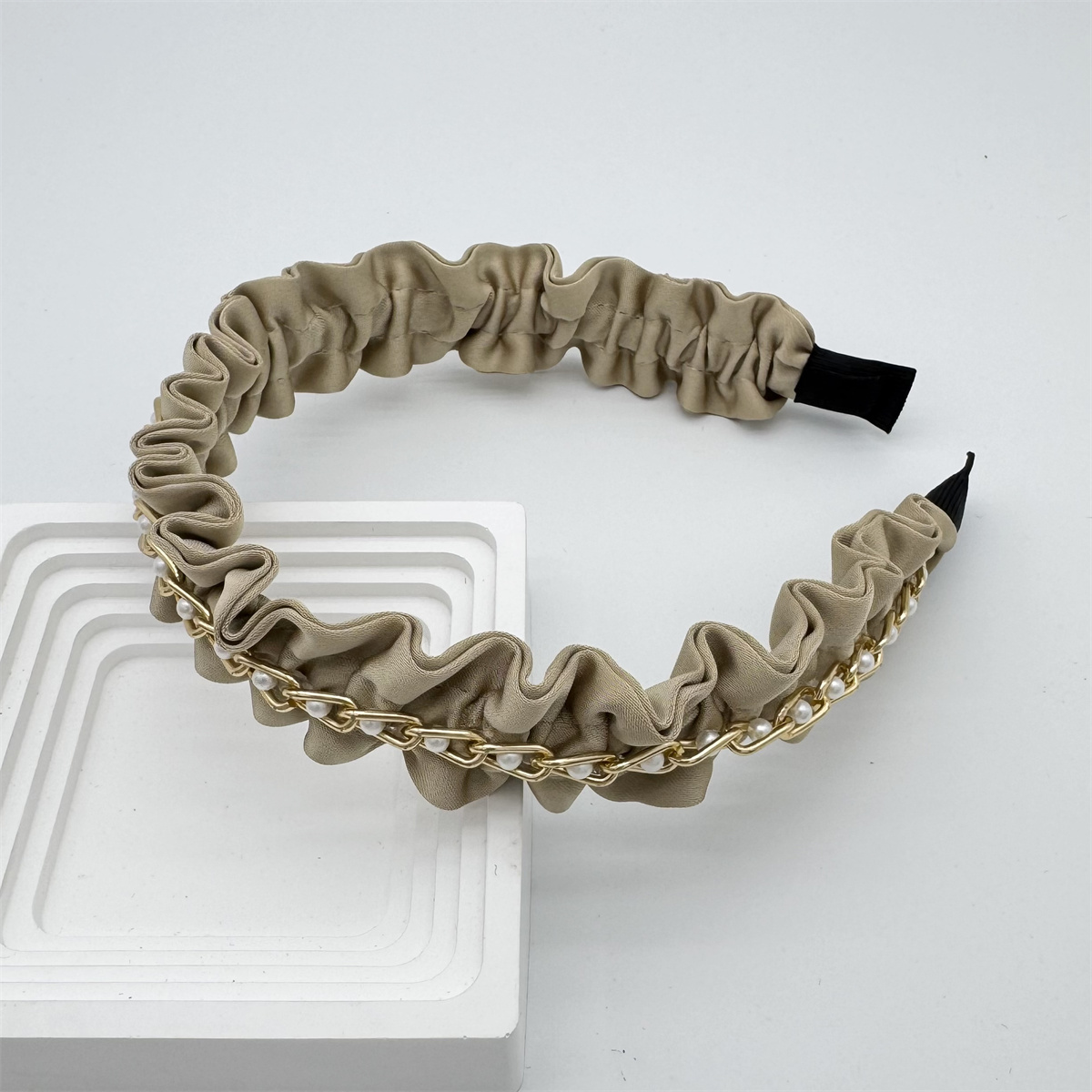 Fashion out of the new hairpin hair band female fashion temperament retro pearl chain versatile light luxury wash face headband