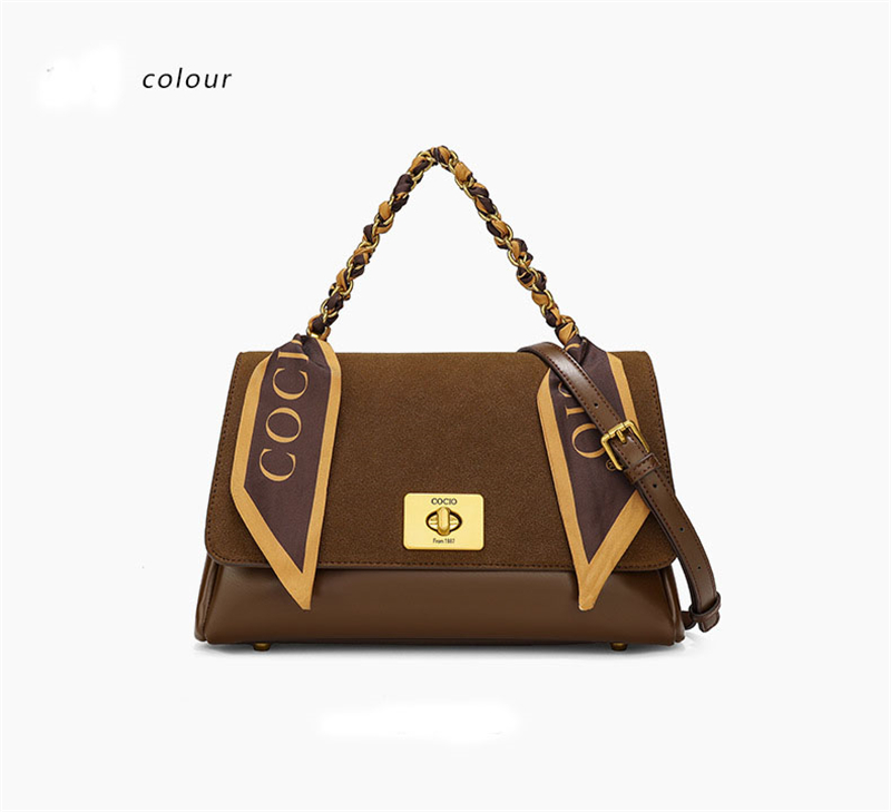 COCIO designer Classic matte leather retro versatile fashion handbag shoulder crossbody luxurious and comfortable square bag dh4420146 Z1