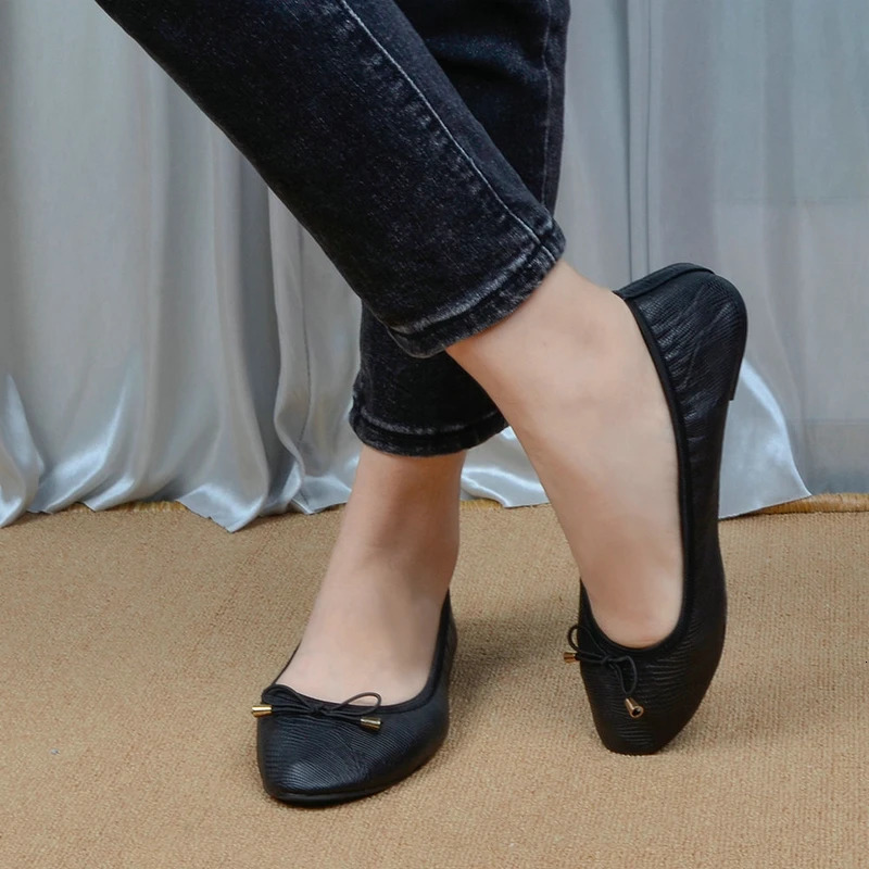 Womens Metallic Ballet Shoes Casual Soft Sole Flat Shoes Lightweight Comfortable Slip On Shoes 250715