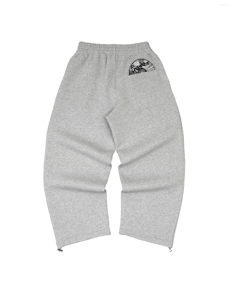 Men's Pants Hip Hop Optical Disc Ebroidered Graphic Casual Sweatpants Y2K Men Gothic Design Baggy Elastic Waist Jogging