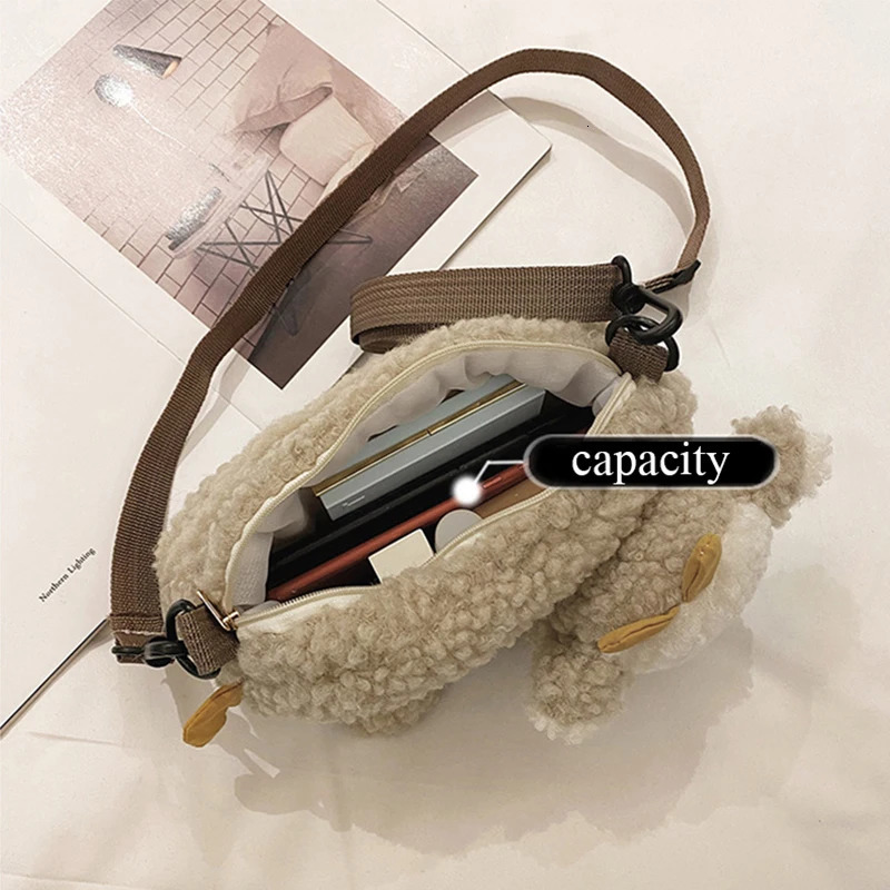 Lovely Cartoon Cow Shape Plush Messenger Bag er Bag Cattle Crossbody Bags Small Handbags Coin Bag Purse Womens Bag 250717