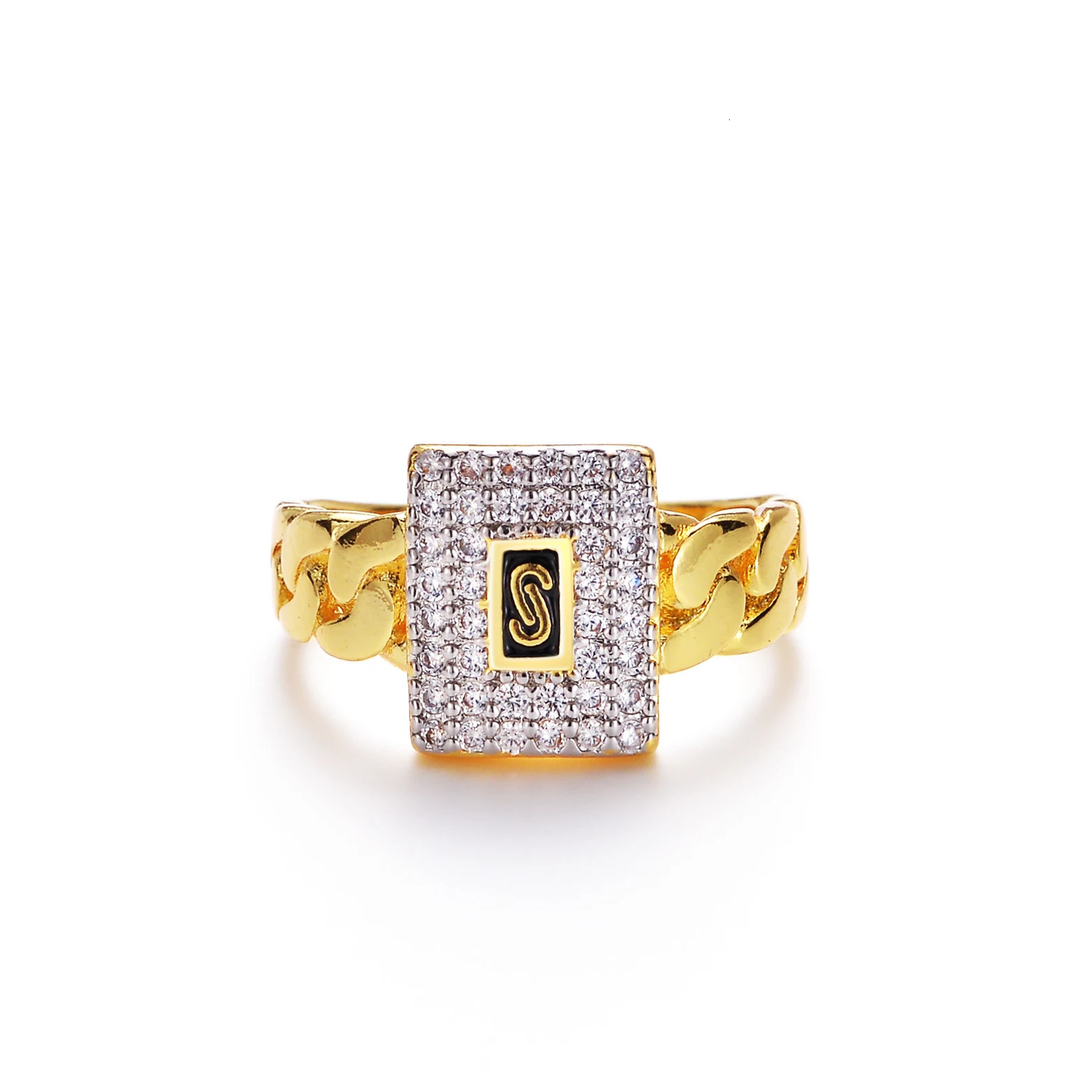 Monaco Shiny Ice Cuba 5A Zircon Ring for Men and Women Hip Hop Rock Fashion Rock 250717