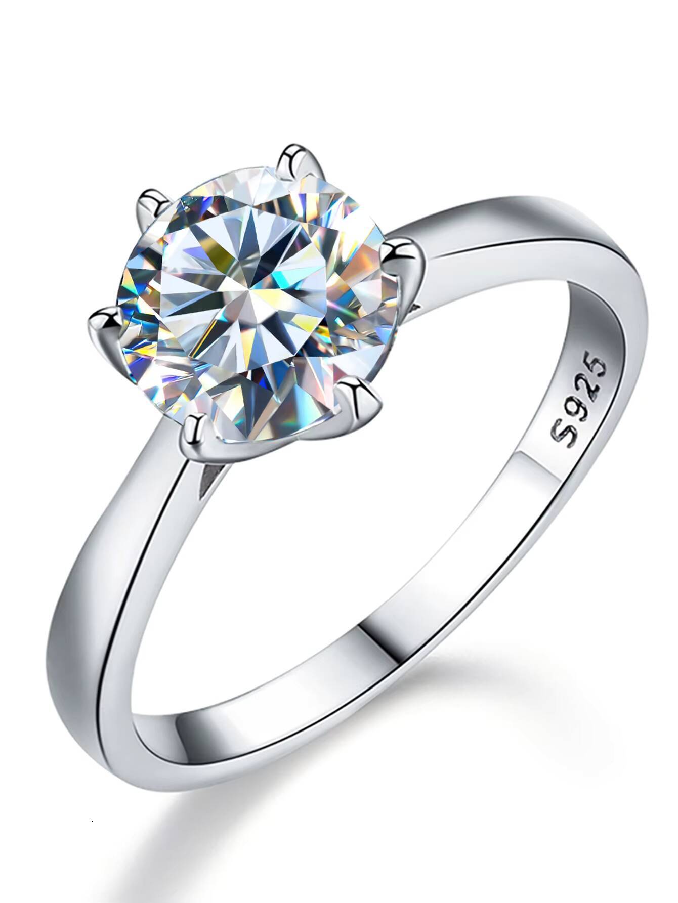 Luxury Designer 1ct Diamond Moissanite Jewelry With Certificate Engagement Wedding Rings Set 925 Sterling Silver for Women