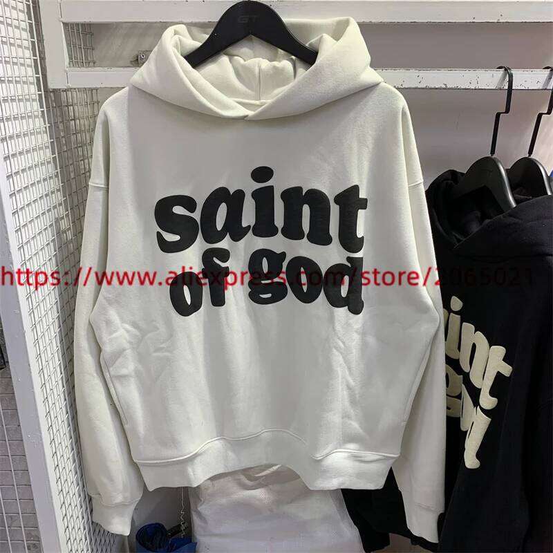 hoodie Vintage CPFM Saint Of God Hoodie Men Women Puff Print Sweatshirts Oversize Pullovers Hooded jacket