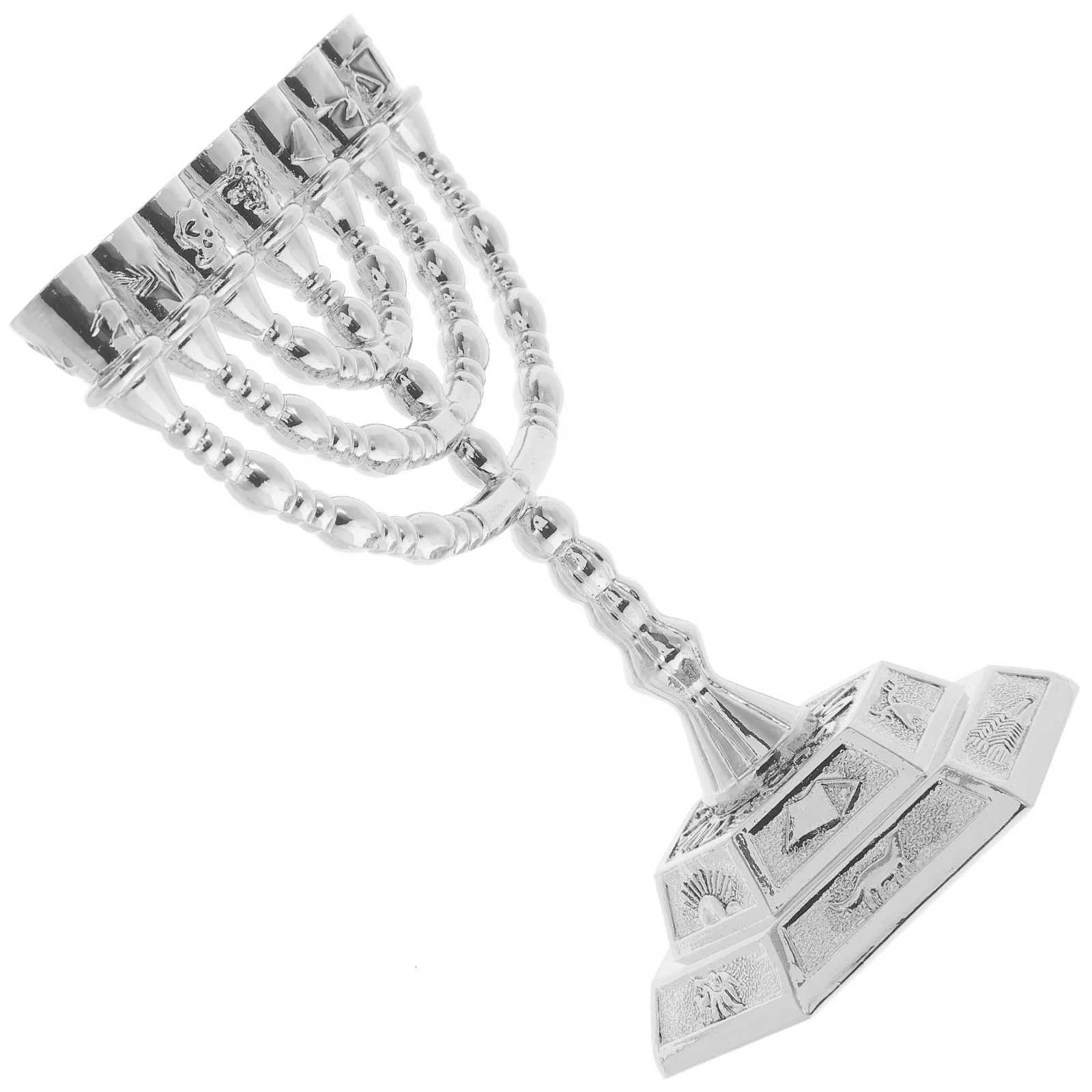 6.5cm 12cm 18cm Zinc Alloy Metal Candlestick Religious Candelabrum Vintage Menorah for Home Dining Table Office Hotel Bedroom W250721 H260310