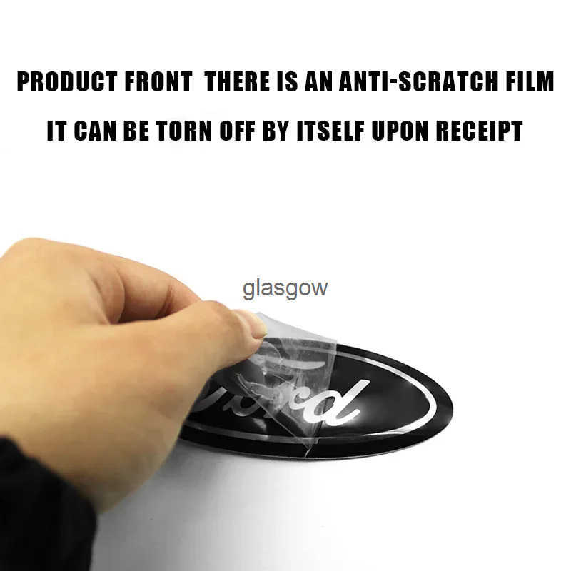 Car Front Hood Emblem Rear Trunk Badge Cover Modification Stickers For Ford Focus Fiesta Mondeo Fusion Escape Shelby Edge Kuga Q250721