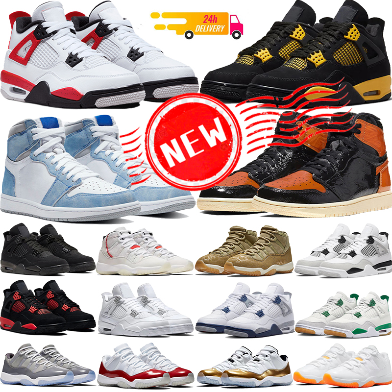 Designer sneakers 4s womens 4 DHgate 1 mens 11s Basketball Shoes 11 Platform 1s luxury slides sandal white red black Pink grey green cherry gold running casual Shoe