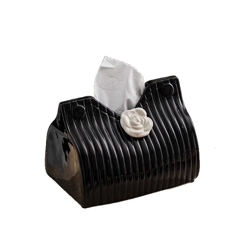 Luxury French Style Small Fragrance Tissue Box Living Room Light Nordic Style High-end Napkin Tissue Box Dopamine Ceramic Ornament 250721
