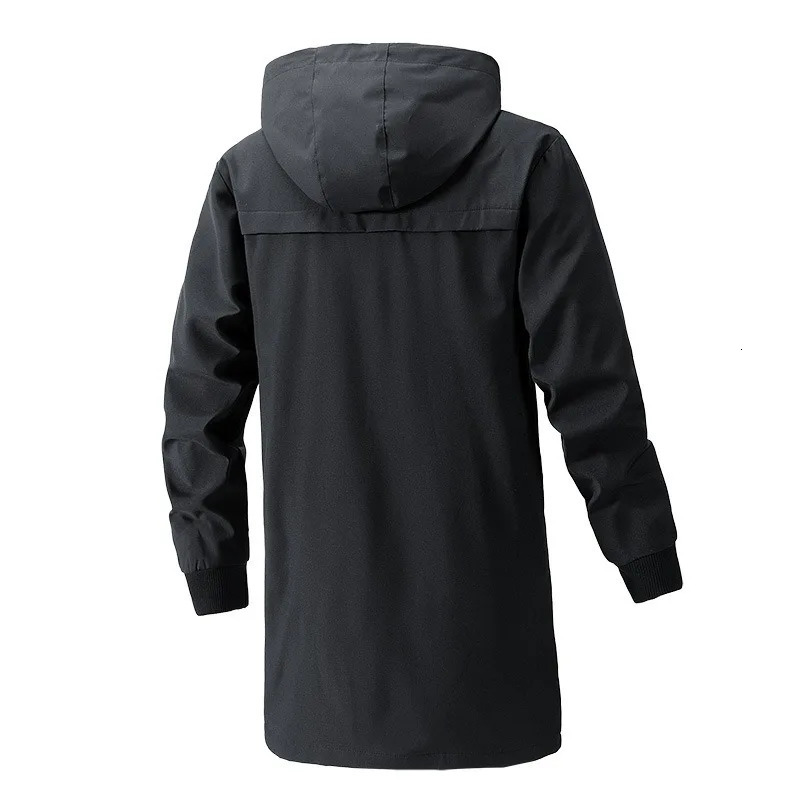 9XL Trench Coat Men Plus Size Long Windbreaker Spring Autumn Mens Coat Hooded Jacket for Men 8XL Men Clothing 250714