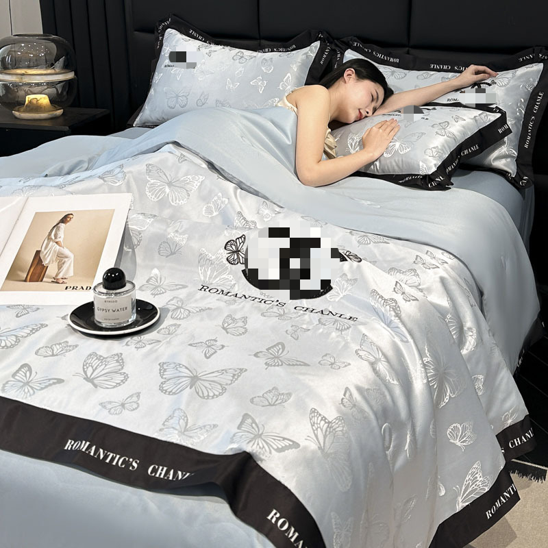 Blanket Live stream explosive product Class A washed silk jacquard embroidery wide edge summer air conditioner quilt bed sheet summer quilt four-piece