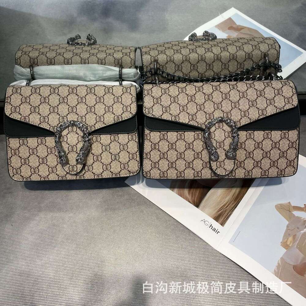 Fashion Dionysus Old Flower Chain Shoulder 2024 New Fashion Versatile Underarm Patchwork Color Block Crossbody Bag