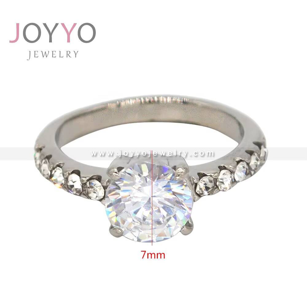 High Quality Stainless Steel Engagement 18k Gold Online Natural Mossinate Diamond Ring Shopping